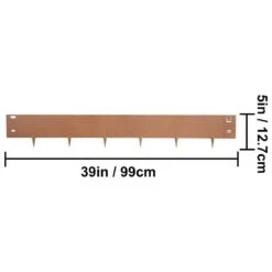 Steel Lawn Edging 5-Pieces Metal Landscape Edging 5 In. X 39 In. Garden Edging Border Grown Steel Border For Garden Yard -Patio Furniture Shop brown vevor metal edging pyczs5pcs5 39vqf2v0 76 1000