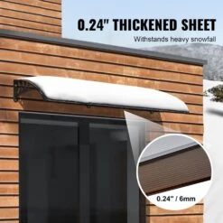 Window Door Awning Canopy 40 In. X 120 In. UPF 50+ Polycarbonate Entry Door Outdoor Window Awning Exterior -Patio Furniture Shop brown vevor shade cloths mczypycz40120rar3v0 1f 1000
