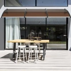 Window Door Awning Canopy 40 In. X 120 In. UPF 50+ Polycarbonate Entry Door Outdoor Window Awning Exterior -Patio Furniture Shop brown vevor shade cloths mczypycz40120rar3v0 31 1000