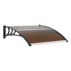 Window Door Awning Canopy 40 In. X 40 In. UPF 50+ Polycarbonate Entry Door Outdoor Window Awning Door Overhang Awning