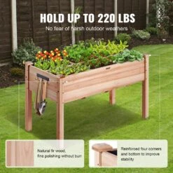 4 Ft. X 2 Ft. X 2.5 Ft. Raised Garden Bed Wooden Planter Box With Legs Elevated Outdoor Planting Boxes -Patio Furniture Shop burlywood raised planter boxes gjs1205876cm1tdfmv0 1f 1000