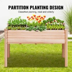 4 Ft. X 2 Ft. X 2.5 Ft. Raised Garden Bed Wooden Planter Box With Legs Elevated Outdoor Planting Boxes -Patio Furniture Shop burlywood raised planter boxes gjs1205876cm1tdfmv0 44 1000