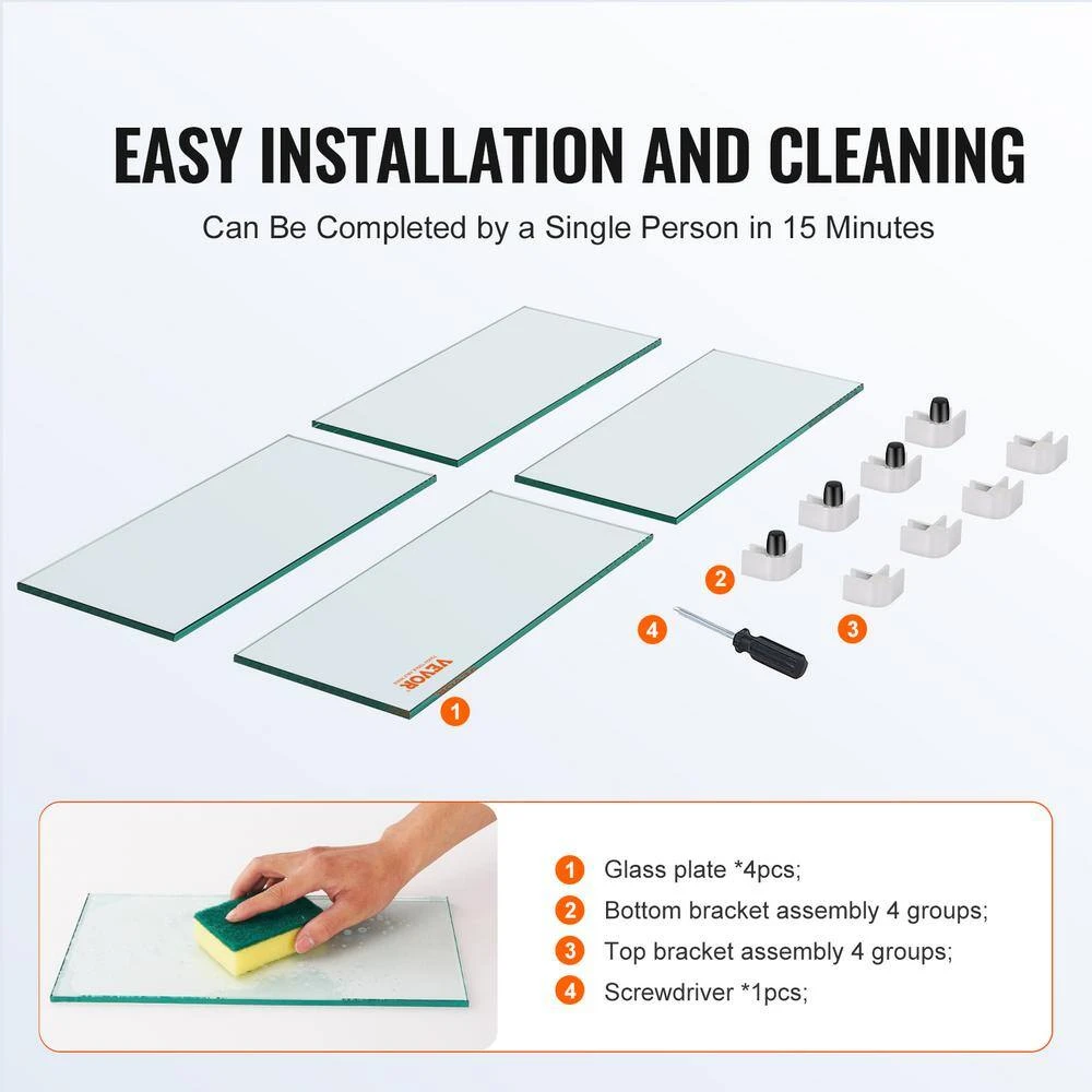 Gas Fire Pit Wind Guard For Square Fire Table 19 X 19 X 7.5 In. X 0.31 In Thick Clear Tempered Wind Guard For Firepits 6 Gas Fire Pit Wind Guard For Square Fire Table 19 X 19 X 7.5 In. X 0.31 In Thick Clear Tempered Wind Guard For Firepits - Image 4