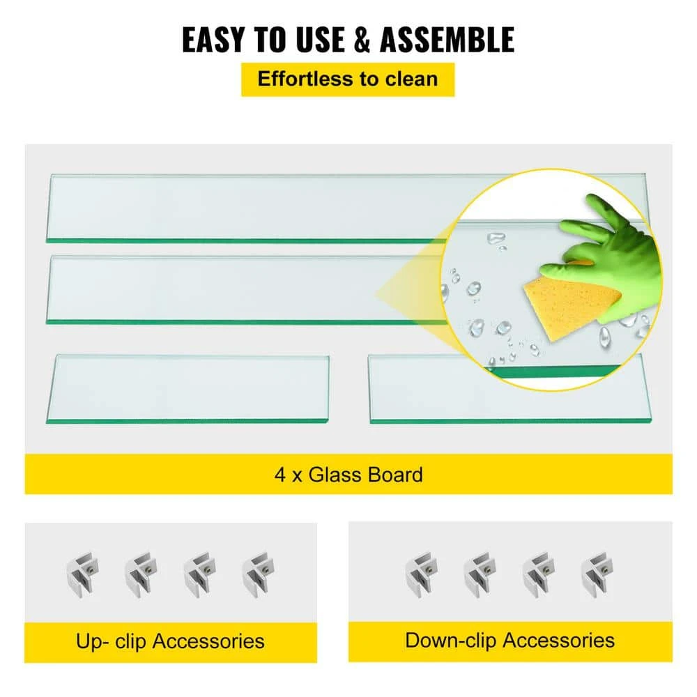 Outdoor Fire Pit Wind Guard 41.8 X 18 X 6 In. Glass Flame Guard 0.24 In. Thickness Rectangle Fire Wind Guard Fence 8 Outdoor Fire Pit Wind Guard 41.8 X 18 X 6 In. Glass Flame Guard 0.24 In. Thickness Rectangle Fire Wind Guard Fence - Image 6