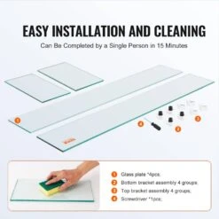 Glass Wind Guard For Rectangular Fire Pit Table 31 X 12.5 X 6.5 In. X 0.31 In. Thick Sturdy Tempered Glass Panel W/Feet -Patio Furniture Shop clear vevor fire pit covers and accessories fx30 511 56inmohvv0 1f 1000