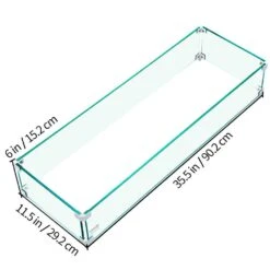 35.5 In. X 11.5 In. X 6 In. Fire Pit Wind Guard Rectangular Glass Shield 0.3 In. Thick Clear Tempered Glass Flame Guard 15 35.5 In. X 11.5 In. X 6 In. Fire Pit Wind Guard Rectangular Glass Shield 0.3 In. Thick Clear Tempered Glass Flame Guard -Patio Furniture Shop clear vevor fire pit covers and accessories fx35 511 56infnj5v0 76 1000