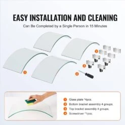 Fire Pit Wind Guard 29 X 8 In. Round Glass Flame Shield 0.24 In. Thick Fire Table Accessory Clear Tempered Glass Guard -Patio Furniture Shop clear vevor fire pit covers and accessories yxblffbyc296yxwc3v0 1f 1000