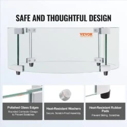 Fire Pit Wind Guard 29 X 8 In. Round Glass Flame Shield 0.24 In. Thick Fire Table Accessory Clear Tempered Glass Guard -Patio Furniture Shop clear vevor fire pit covers and accessories yxblffbyc296yxwc3v0 44 1000