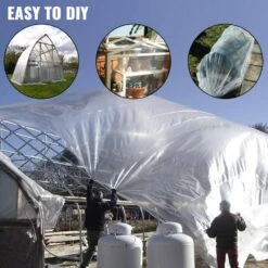 20 Ft. X 100 Ft. 6 Mil Greenhouse Film Clear UV Resistant Superior Strength Greenhouse Polyethylene Film To Keep Warming 15 20 Ft. X 100 Ft. 6 Mil Greenhouse Film Clear UV Resistant Superior Strength Greenhouse Polyethylene Film To Keep Warming -Patio Furniture Shop clear vevor plant tree covers pewsm20100ft00001v0 fa 1000