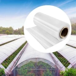 Greenhouse Film 20 Ft. X 28 Ft. 6 Mil Thickness UV Resistant Clear Greenhouse Plastic Sheeting For Keep Warming -Patio Furniture Shop clear vevor tomato cages pewsm2028ft000001v0 31 1000
