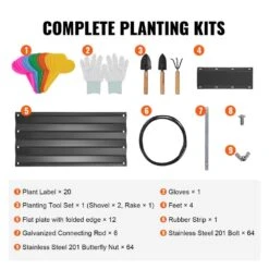 8 Ft. X 4 Ft. X 1 Ft. Galvanized Metal Outdoor Garden Bed With Safe Edging Planter Raised Box, Raised Garden Beds Kit -Patio Furniture Shop dark gray raised planter boxes ldsjszzctsh94c4eqv0 fa 1000