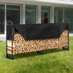 102 In. X 14.2 In. X 46.1 In., 8.5 Ft. Outdoor Firewood Rack With Cover Heavy-Duty Firewood Holder Waterproof Cover 17 102 In. X 14.2 In. X 46.1 In., 8.5 Ft. Outdoor Firewood Rack With Cover Heavy-Duty Firewood Holder Waterproof Cover -Patio Furniture Shop firewood racks dcjpsygnjb102muxjv0 31 1000