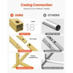 Wedding Arch Backdrop Stand, 7.2 Ft. And 6 Ft., 11.2 In. X 5.1 In., Set Of 2 Stand With Case Connection. Arbor -Patio Furniture Shop gold vevor arbors hlgmbjjbydjlv3eytv0 4f 1000