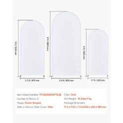 Wedding Arch Backdrop Stand, Set Of 3, 11.6 In. X 7.5 In., Metal Stable Stand With Case Connection. Arbor -Patio Furniture Shop gold vevor arbors hlgmbjjbydjszfmekv0 76 1000