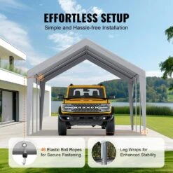 Carport Replacement Canopy Cover 12 Ft. X 20 Ft., Garage Top Tent Shelter Tarp Heavy-Duty Waterproof 13 Carport Replacement Canopy Cover 12 Ft. X 20 Ft., Garage Top Tent Shelter Tarp Heavy-Duty Waterproof -Patio Furniture Shop gray vevor canopy parts ckpb12x20fth7x9qgv0 44 1000