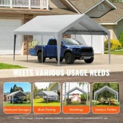 Carport Replacement Canopy Cover 12 Ft. X 20 Ft., Garage Top Tent Shelter Tarp Heavy-Duty Waterproof 14 Carport Replacement Canopy Cover 12 Ft. X 20 Ft., Garage Top Tent Shelter Tarp Heavy-Duty Waterproof -Patio Furniture Shop gray vevor canopy parts ckpb12x20fth7x9qgv0 76 1000