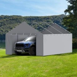 Carport Replacement Canopy Cover Side Wall 13 X 20 Ft. Garage Tent Shelter Tarp Heavy-Duty Waterproof And UV Protected -Patio Furniture Shop gray vevor canopy parts ckpb13x20fth07rmfv0 31 1000