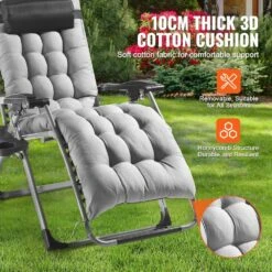 Zero Gravity Chair,26 In. Recliner Lounge Chair For Indoor And Outdoor,Adjustable Anti Gravity Chair,Metal,500 Lbs.,Gray -Patio Furniture Shop gray vevor lawn chairs lzltyhs26hhkdfo3zv0 1f 1000
