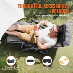 Zero Gravity Chair,26 In. Recliner Lounge Chair For Indoor And Outdoor,Adjustable Anti Gravity Chair,Metal,500 Lbs.,Gray -Patio Furniture Shop gray vevor lawn chairs lzltyhs26hhkdfo3zv0 fa 1000
