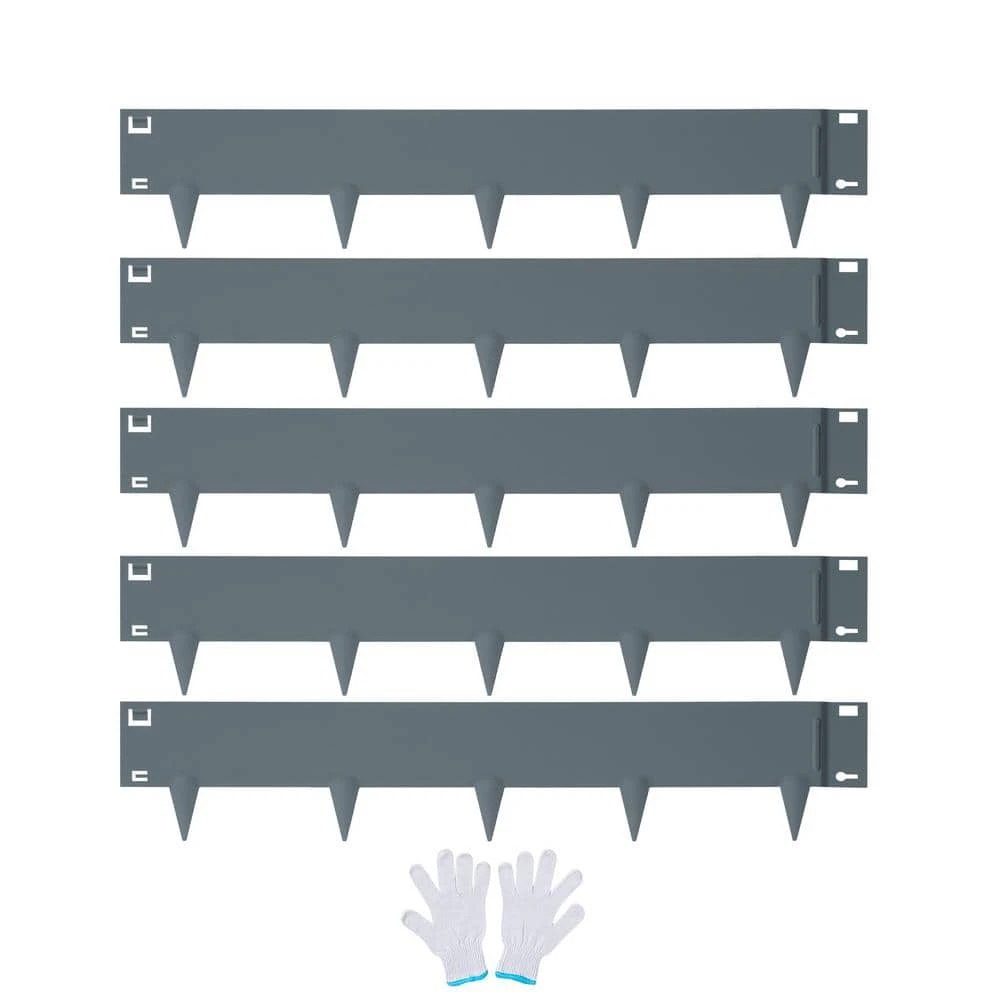 39 In. L X 0.063 In. W X 4 In. H Gray Steel Edging Landscape Steel Garden Edging Borders Strips Hammer (5-Pack) 3 39 In. L X 0.063 In. W X 4 In. H Gray Steel Edging Landscape Steel Garden Edging Borders Strips Hammer (5-Pack)