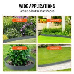 39 In. L X 0.063 In. W X 4 In. H Gray Steel Edging Landscape Steel Garden Edging Borders Strips Hammer (5-Pack) 15 39 In. L X 0.063 In. W X 4 In. H Gray Steel Edging Landscape Steel Garden Edging Borders Strips Hammer (5-Pack) -Patio Furniture Shop gray vevor metal edging cppz4inch162rda19v0 fa 1000