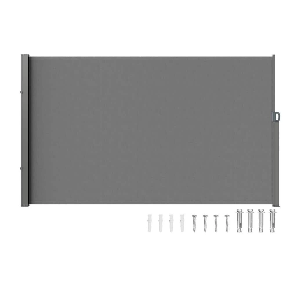 Retractable Side Awning 63 In. X 118 In. Outdoor Privacy Screen 180g Polyester Water-Proof Retractable Patio Screen 3 Retractable Side Awning 63 In. X 118 In. Outdoor Privacy Screen 180g Polyester Water-Proof Retractable Patio Screen