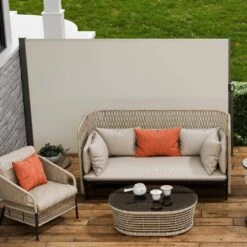 Retractable Side Awning 79 In. X 118 In. Outdoor Privacy Screen, 180 G Polyester Water-Proof Retractable Patio Screen 17 Retractable Side Awning 79 In. X 118 In. Outdoor Privacy Screen, 180 G Polyester Water-Proof Retractable Patio Screen -Patio Furniture Shop gray vevor shade cloths ksscp200x3001sm6gv0 31 1000