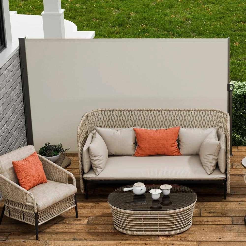 Retractable Side Awning 79 In. X 118 In. Outdoor Privacy Screen, 180 G Polyester Water-Proof Retractable Patio Screen 10 Retractable Side Awning 79 In. X 118 In. Outdoor Privacy Screen, 180 G Polyester Water-Proof Retractable Patio Screen - Image 8