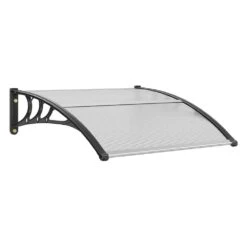Window Door Awning Canopy 40 In. X 40 In. UPF 50+ Polycarbonate Entry Door Outdoor Window Awning Exterior