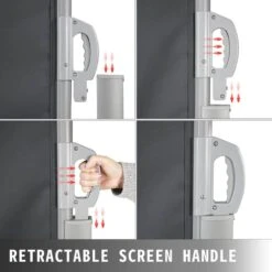 118 In. X 71 In. Retractable Side Awning Waterproof Patio Screen Room Divider Gray For Privacy -Patio Furniture Shop gray vevor shade cloths zypf180x300cmgy01v0 44 1000