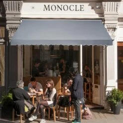 178 X 47 In. Patio Awning Retractable, Awning Sunshade Shelter With Manual Crank Handle, Patio Canopy Sunsetter Deck -Patio Furniture Shop grays vevor shade cloths ssszyphslzs1r1278v0 31 1000