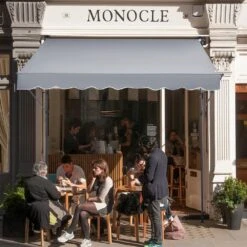 98 X 47 In. Patio Awning Retractable, Awning Sunshade Shelter With Manual Crank Handle, Outdoor Patio Canopy Sun Setter -Patio Furniture Shop grays vevor shade cloths ssszyphslzs9osnmlv0 31 1000