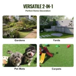 Artificial Grass Tiles Turf Deck Set 12 In. X 12 In. Synthetic Fake Grass Artificial Grass Interlocking Tiles (18 Pack) -Patio Furniture Shop green vevor artificial grass rzcp18pcs12x56guqv0 fa 1000