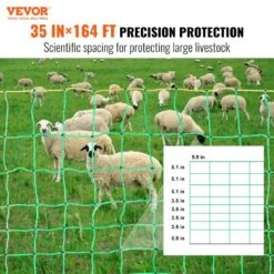 Electric Fence Netting 41.34 In. H X 164 In. L Polywire Garden Fence PE Net Fencing With Posts And Double-Spiked Stakes -Patio Furniture Shop green vevor garden fencing dxjcwlw35in1ed6dav9 c3 1000