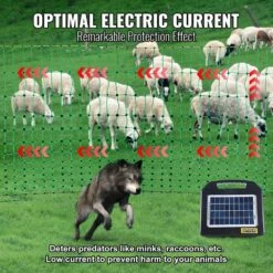 Electric Fence Netting 42 In. H X 164 Ft. L Polywire Net Fencing With Posts And Double-Spiked Stakes Utility Portable -Patio Furniture Shop green vevor garden fencing dxjcwlw42in1lycclv9 44 1000