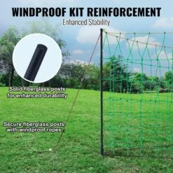 Electric Fence Netting 42 In. H X 164 Ft. L Polywire Net Fencing With Posts And Double-Spiked Stakes Utility Portable -Patio Furniture Shop green vevor garden fencing dxjcwlw42in1lycclv9 4f 1000