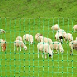 Electric Fence Netting 50 In. H X 164 In. L PE Net Fencing With Posts And Double-Spiked Utility Portable Mesh Polywire -Patio Furniture Shop green vevor garden fencing dxjcwlw50in108x25v9 31 1000