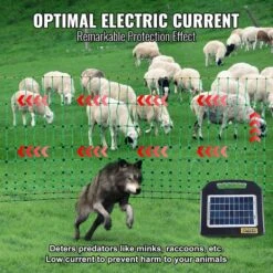 Electric Fence Netting 50 In. H X 164 In. L PE Net Fencing With Posts And Double-Spiked Utility Portable Mesh Polywire -Patio Furniture Shop green vevor garden fencing dxjcwlw50in108x25v9 44 1000