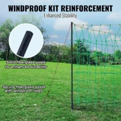 Electric Fence Netting 50 In. H X 164 In. L PE Net Fencing With Posts And Double-Spiked Utility Portable Mesh Polywire -Patio Furniture Shop green vevor garden fencing dxjcwlw50in108x25v9 4f 1000