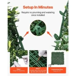 Artificial Grass Wall Panels, 60 X 120 In. Milan Grass Greenery Boxwood Panel For Indoor Outdoor Green Decor 13 Artificial Grass Wall Panels, 60 X 120 In. Milan Grass Greenery Boxwood Panel For Indoor Outdoor Green Decor -Patio Furniture Shop green vevor garden fencing pjsrzzwq1pc6w1aebv0 1f 1000