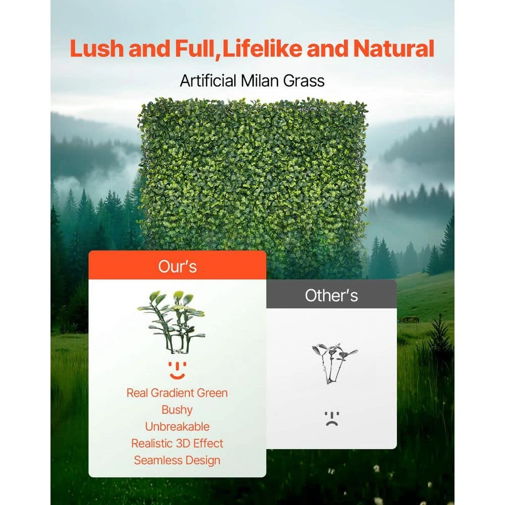 Artificial Grass Wall Panels, 60 X 120 In. Milan Grass Greenery Boxwood Panel For Indoor Outdoor Green Decor 4 Artificial Grass Wall Panels, 60 X 120 In. Milan Grass Greenery Boxwood Panel For Indoor Outdoor Green Decor - Image 2