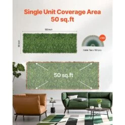 Artificial Grass Wall Panels, 60 X 120 In. Milan Grass Greenery Boxwood Panel For Indoor Outdoor Green Decor 15 Artificial Grass Wall Panels, 60 X 120 In. Milan Grass Greenery Boxwood Panel For Indoor Outdoor Green Decor -Patio Furniture Shop green vevor garden fencing pjsrzzwq1pc6w1aebv0 fa 1000