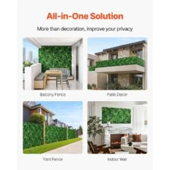 Artificial Grass Wall Panels, 8-Pieces 20 X 20 In. 3D Combination Greenery Boxwood Panel For Indoor Outdoor Green Decor -Patio Furniture Shop green vevor garden fencing pjsrzzwq8pcsjmws1v0 44 1000