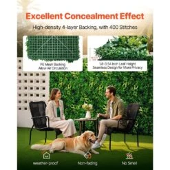Artificial Grass Wall Panels, 8-Pieces 20 X 20 In. 3D Combination Greenery Boxwood Panel For Indoor Outdoor Green Decor -Patio Furniture Shop green vevor garden fencing pjsrzzwq8pcsjmws1v0 4f 1000