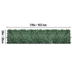 Ivy Privacy Fence Screen 39 In. X 178 In. Faux Leaf Artificial Hedges 3-Layers Outdoor Greenery Leaves Panel, Green -Patio Furniture Shop green vevor garden fencing rzzwwlyc39178xzn3v0 76 1000