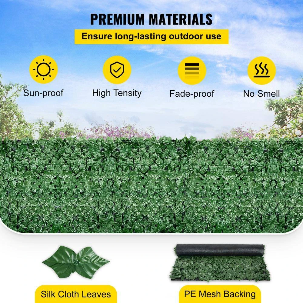 Ivy Privacy Fence Screen 39 In. X 198 In. Faux Leaf Artificial Hedges 3-Layers Greenery Leaves Panel For Garden 5 Ivy Privacy Fence Screen 39 In. X 198 In. Faux Leaf Artificial Hedges 3-Layers Greenery Leaves Panel For Garden - Image 3