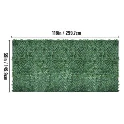 59 In. X 118 In. Faux Leaf Artificial Hedges 3-Layers Greenery Leaves Panel Ivy Privacy Fence Screen For Garden -Patio Furniture Shop green vevor garden fencing rzzwwlyc59118qv5nv0 76 1000