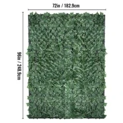 96 In. X 72 In. Faux Leaf Artificial Hedges Ivy Privacy Fence Screen 3-Layers Outdoor Greenery Leaves Panel For Garden -Patio Furniture Shop green vevor garden fencing rzzwwlycb9672qksav0 76 1000
