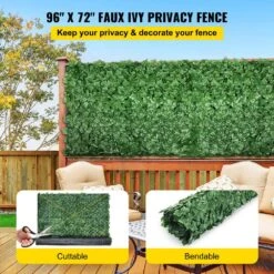 96 In. X 72 In. Faux Leaf Artificial Hedges Ivy Privacy Fence Screen 3-Layers Outdoor Greenery Leaves Panel For Garden -Patio Furniture Shop green vevor garden fencing rzzwwlycb9672qksav0 c3 1000