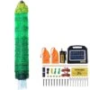 Electric Fence Netting 48 In. H X 100 In. L PE Net Fencing With Solar Charger/Posts Stakes Utility Portable Polywire -Patio Furniture Shop green vevor garden fencing xxjqwlw48in18wol0v9 64 1000